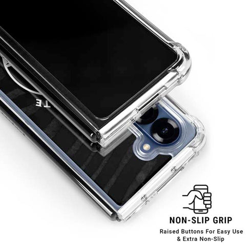 NBA Golden State Warriors Black Animal Print Galaxy Z Fold6 Clear Case